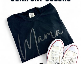 Comfort Colors Mama Puff Shirt, Oversized Mama Shirt, Retro Mama Shirt, Comfort Colors® Shirt, Mama Embossed Shirt, Raised Lettering Tee