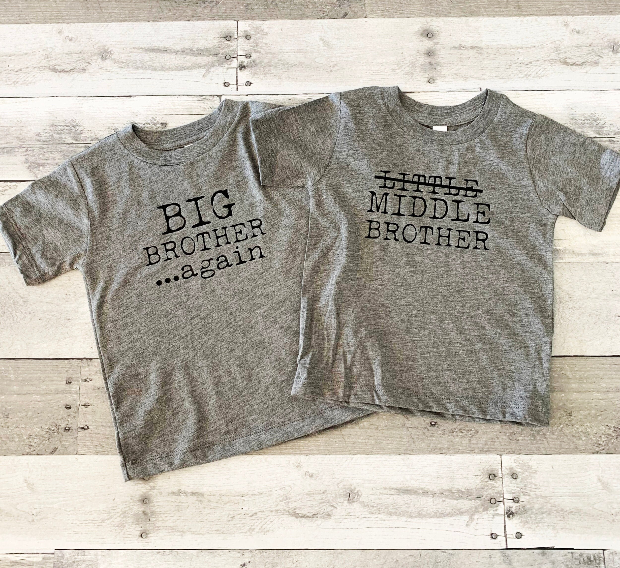 Big Brother Again, Middle Brother Shirt, Toddler Brother Shirts, Litt…