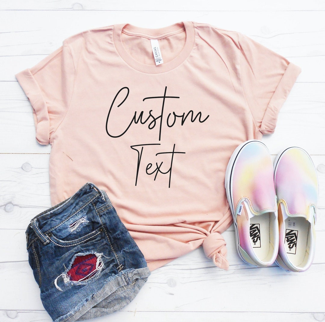 Custom Tees Examples Custom Shirt Custom Tees Personalized Shirts Custom Text - Etsy