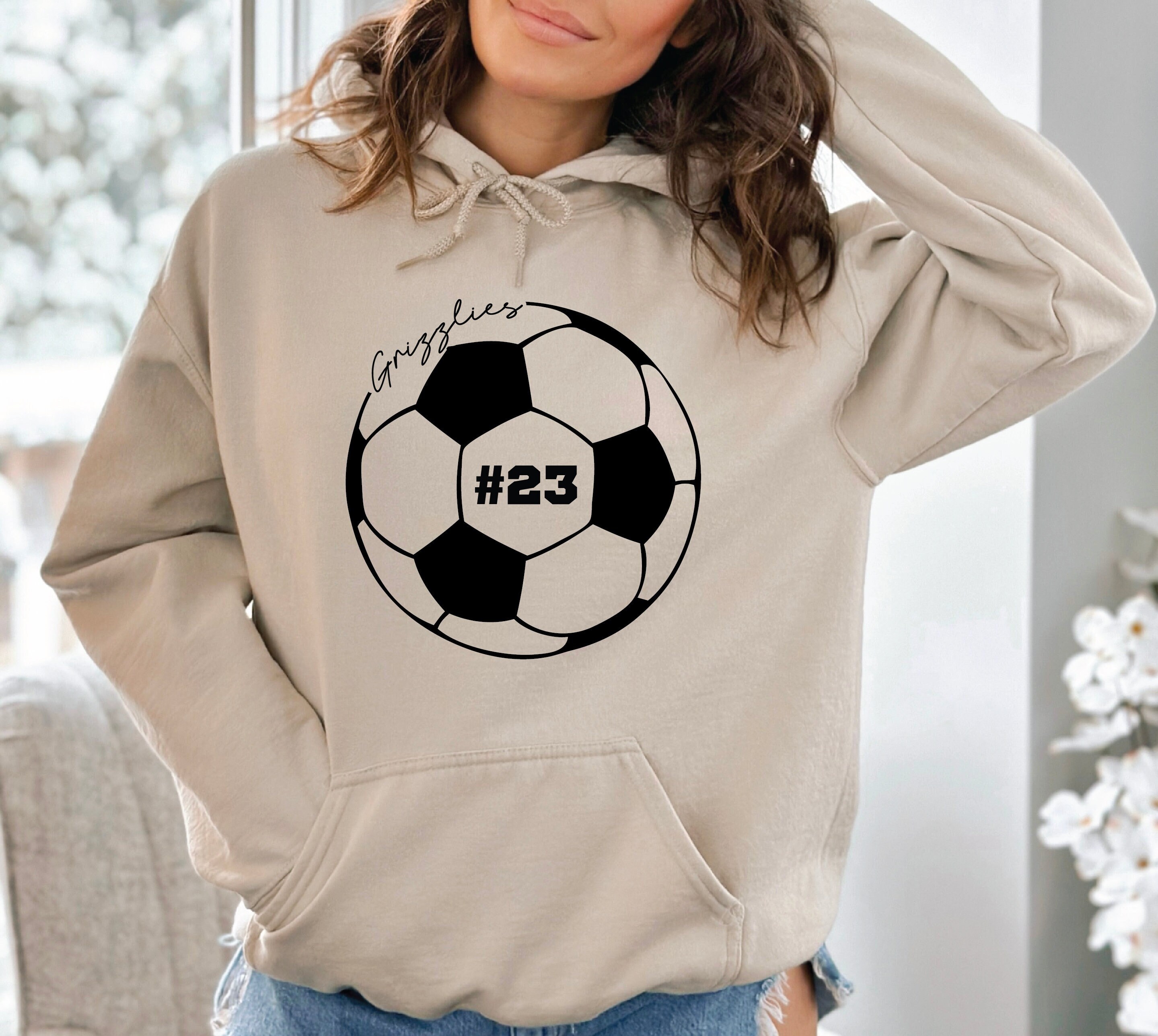Soccer ball hoodie sales