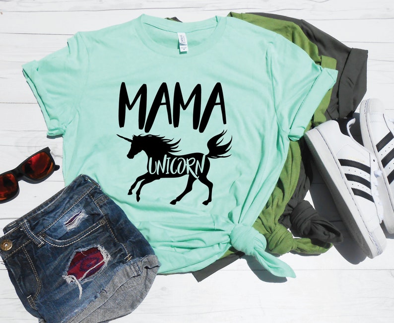 Mama Unicorn Shirt Mom Unicorn Mom Unicorn T shirt Mom Etsy