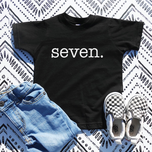 Seven Shirt, Seventh Birthday Shirt, 7th Birthday Shirt, Cute Seven Shirt, Seven Years Old, I'm Seven Shirt, 7 Years Old Shirt, 7th Birthday