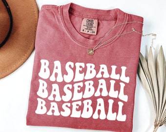 Baseball Comfort Colors Shirt, Cute Baseball Tee, Baseball Comfort Color shirt, Baseball Shirt, Retro Baseball shirt, Baseball Mom Gift Tee