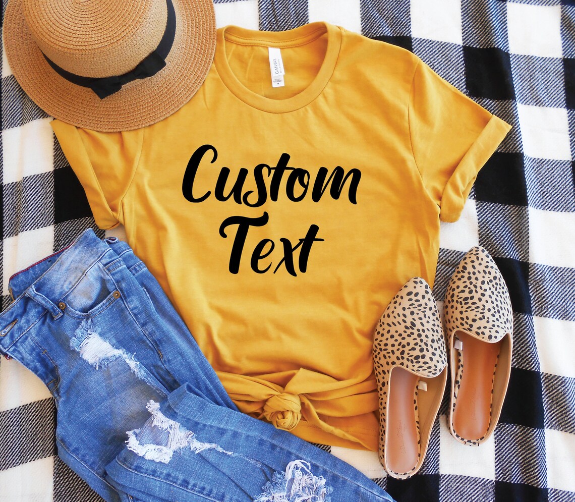 Custom Shirt Custom Text Shirt Personalized Shirt Gift for Etsy