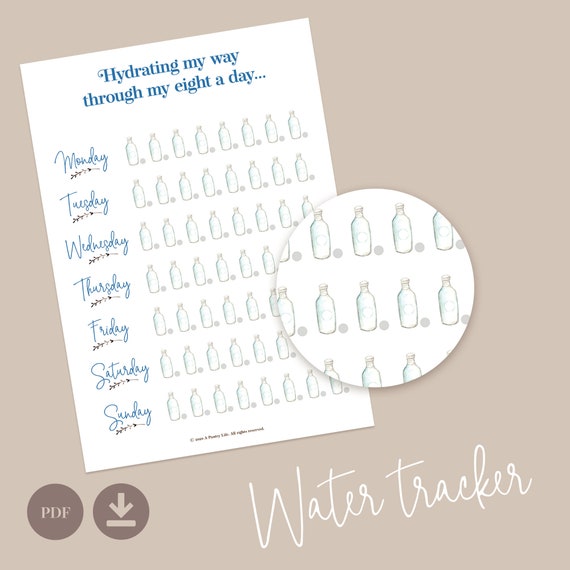 Printable Trackerwater Trackerhydrate Trackerhydration Etsy