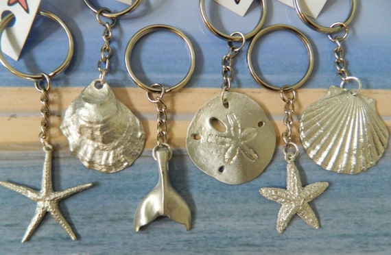 Pewter Sand Dollar Key Chain