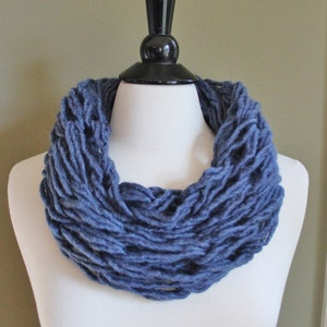 Cobalt Single Arm Knit Infinity Scarf - Etsy