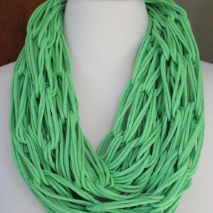 Lightweight Lime Green Arm Knit Infinity Scarf