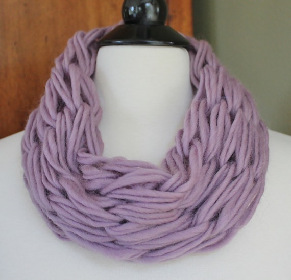 Frosted Plum Single Arm Knit Scarf