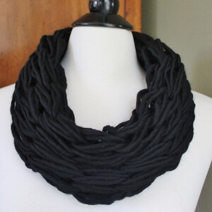 Black Single Arm Knit Scarf