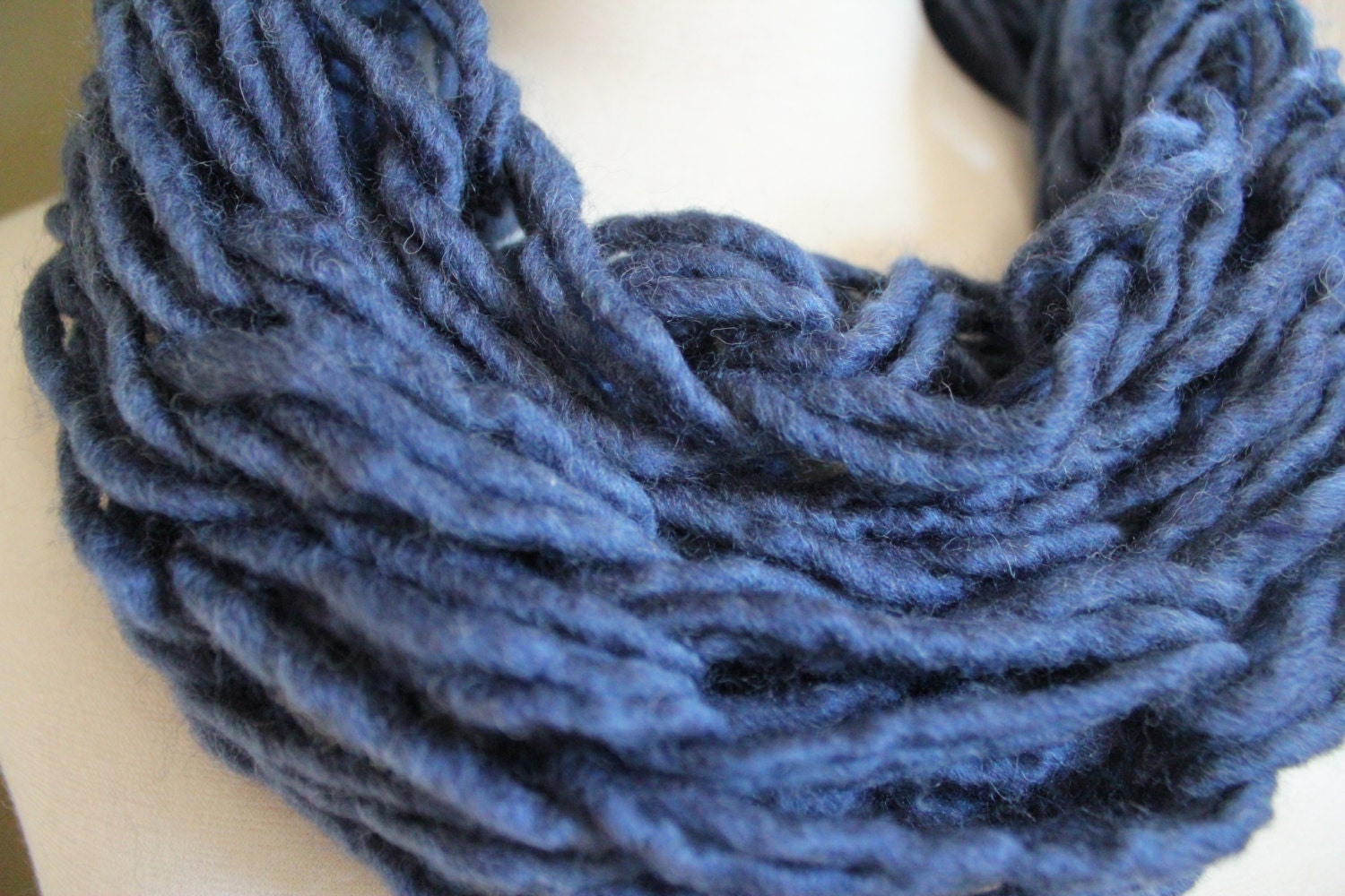 Cobalt Single Arm Knit Infinity Scarf - Etsy