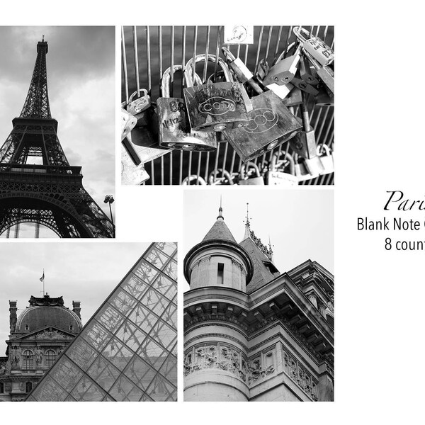 Paris Photo Note Cards Set of 8