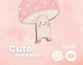 Twitch Sound Alerts - Cute Pack #1 (notifications, transitions, sound effects for streamers)