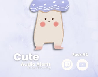 Twitch Sound Alerts - Cute Pack #2 (notifications, transitions, sound effects for streamers)