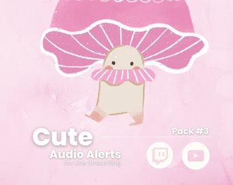 Twitch Sound Alerts - Cute Pack #3 (notifications, transitions, sound effects for streamers)