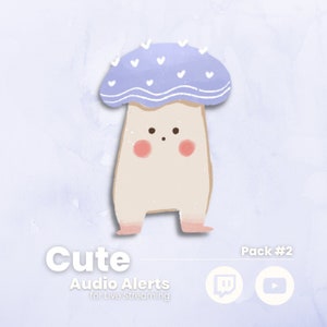 Twitch Sound Alerts - Cute Pack #2 (notifications, transitions, sound effects for streamers)