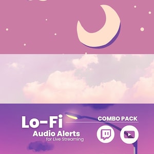 Twitch Sound Alerts - LoFi Combo Pack (notifications, transitions, sound effects for streamers)