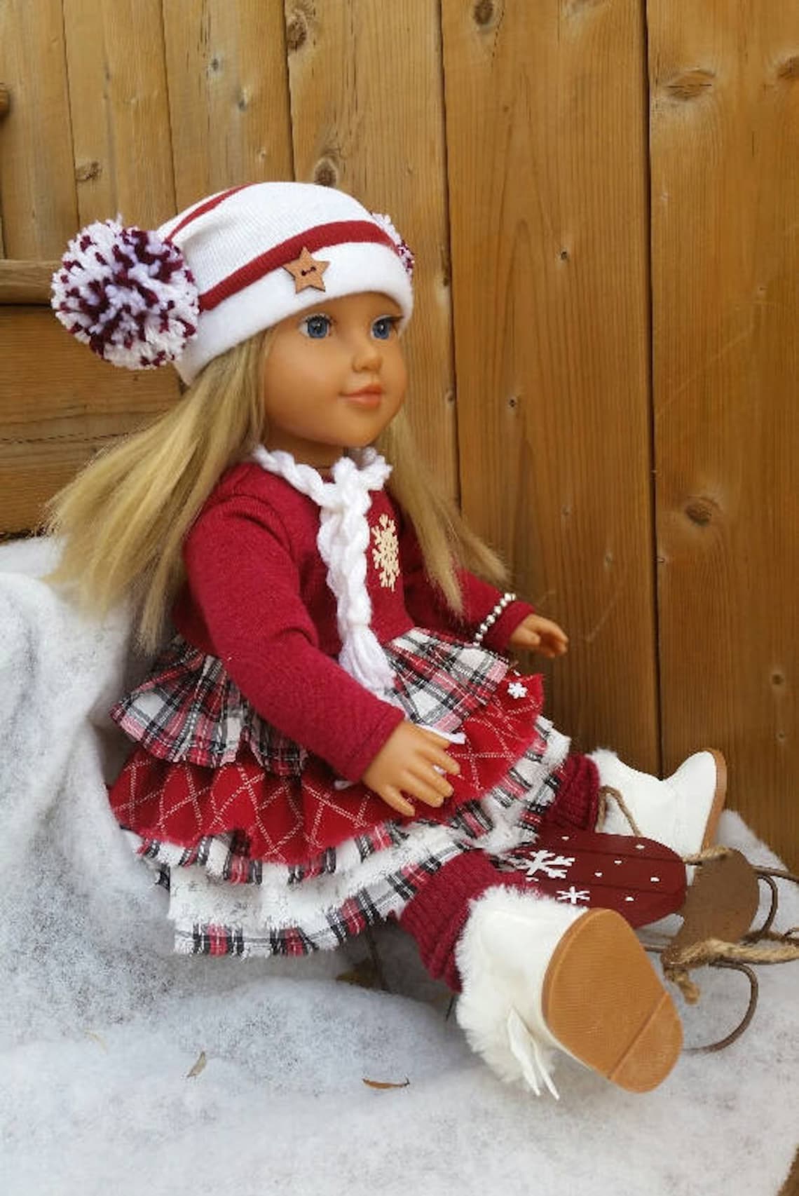 Winter Christmas complete outfit clothes for 18 inch doll Etsy