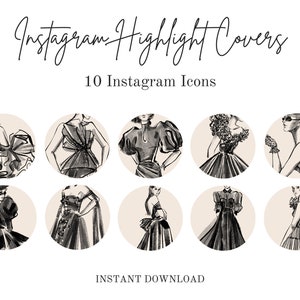 10 Fashion Highlight Covers | Instagram Highlight Covers | Fashion Covers | Instagram Story Highlight Icons