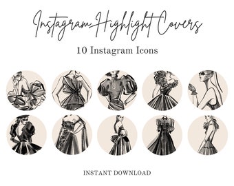 10 Fashion Highlight Covers | Instagram Highlight Covers | Fashion Covers | Instagram Story Highlight Icons