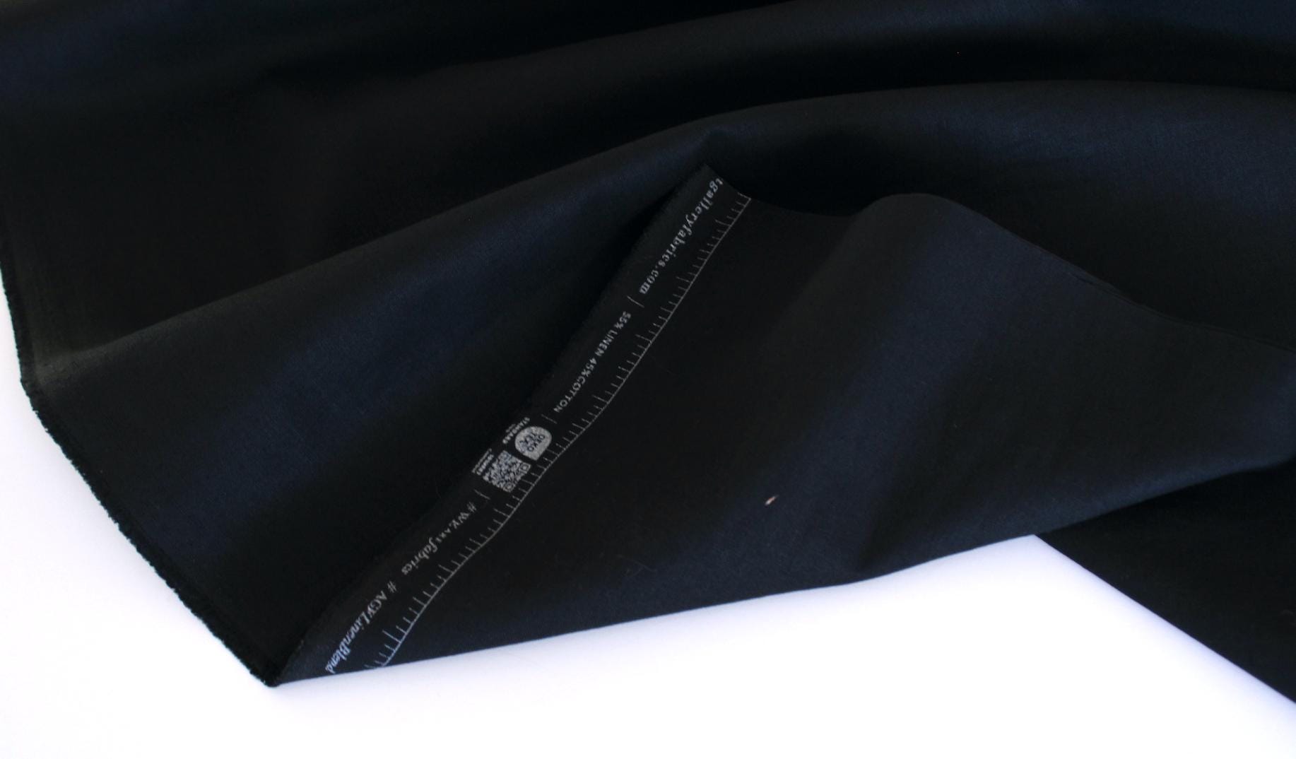 Linen Blend | Caviar | Wide Back