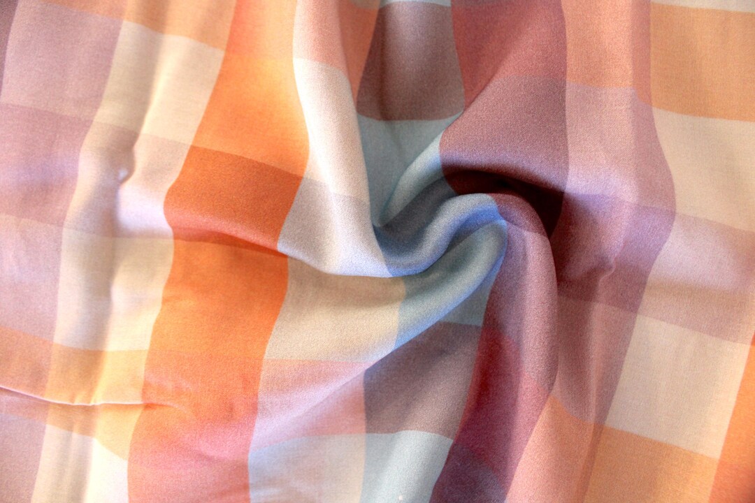 Slow Summer | Color Blocks Haze in Rayon - Etsy