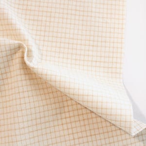 Brushed Cotton | Grid in Oatmeal