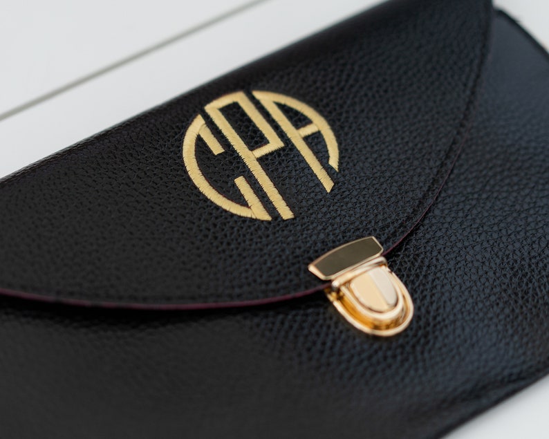 Monogrammed Envelope Clutch // Monogram Clutch image 2