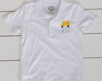 Boy’s School Polo // Toddler Bus  Polo