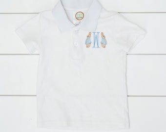 Boy's Rabbit Polo // Easter Rabbit Polo