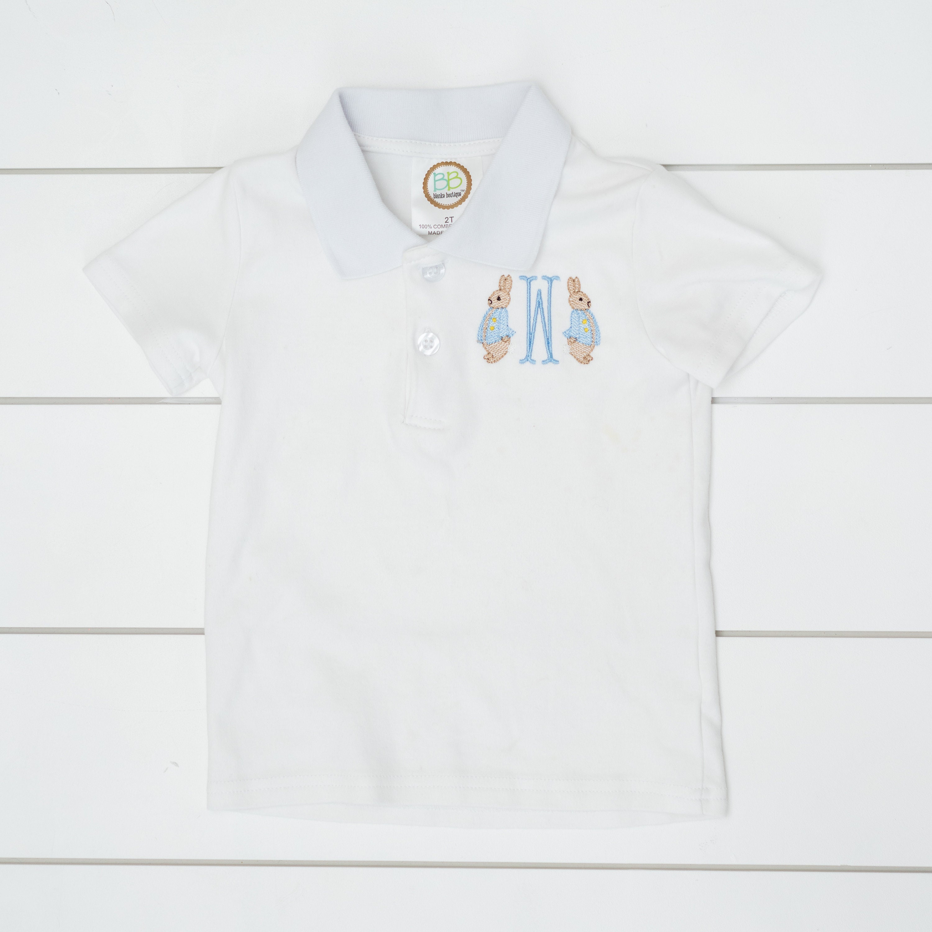 Boy's Rabbit Polo // Easter Rabbit Polo Etsy