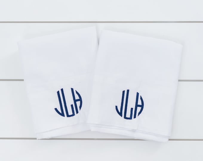 Monogrammed Pillowcases // Embroidered Pillowcases