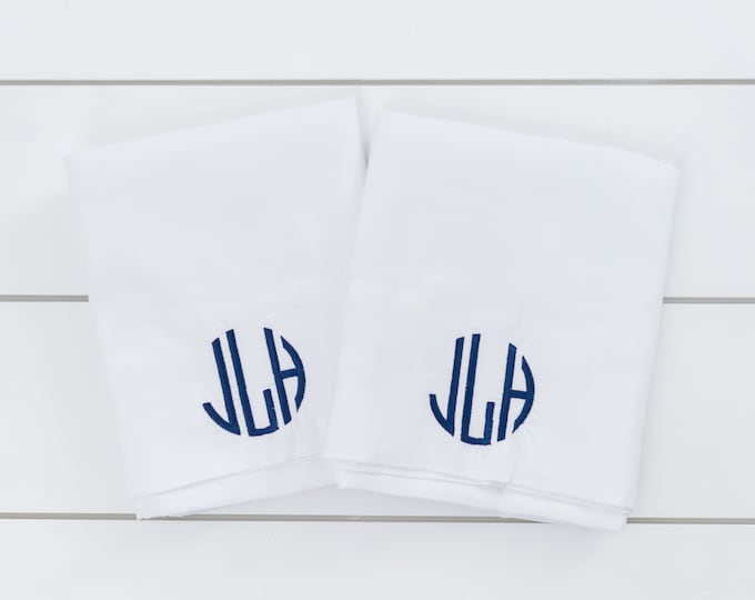 Monogrammed Pillowcases // Embroidered Pillowcases Etsy