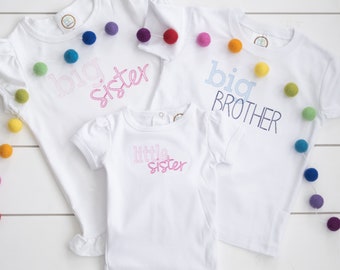 Big Brother Shirt // Big Sister Shirt // Little Sister Bodysuit // Little Brother Bodysuit