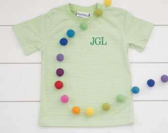 Boy’s Monogram Shirt // Boys Name Stripe Shirt