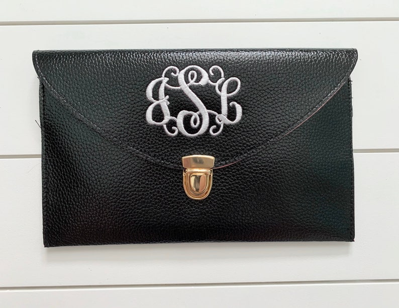 Monogrammed Envelope Clutch // Monogram Clutch image 5