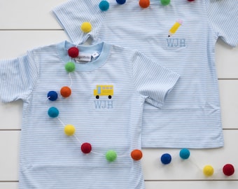 Boy’s School Shirt  // Back to School Embroidered Shirt