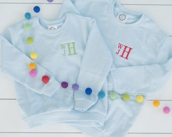 Boys Monogram Sweatshirt // Toddler Monogram Sweatshirt