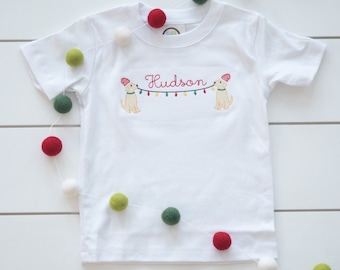 Christmas Puppy Bodysuit // Personalized Christmas Shirt