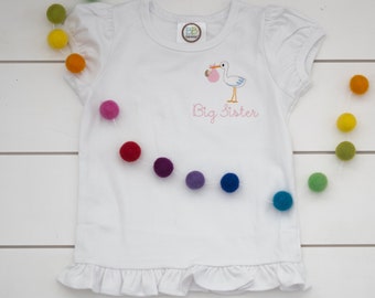 Girl’s Big Sister Shirt // Toddler Big Sister Shirt