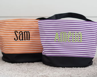 Personalized Halloween Bucket // Embroidered Halloween Bucket