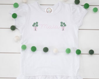 St Patrick's Day Shirt // Girl's Shamrock Bodysuit