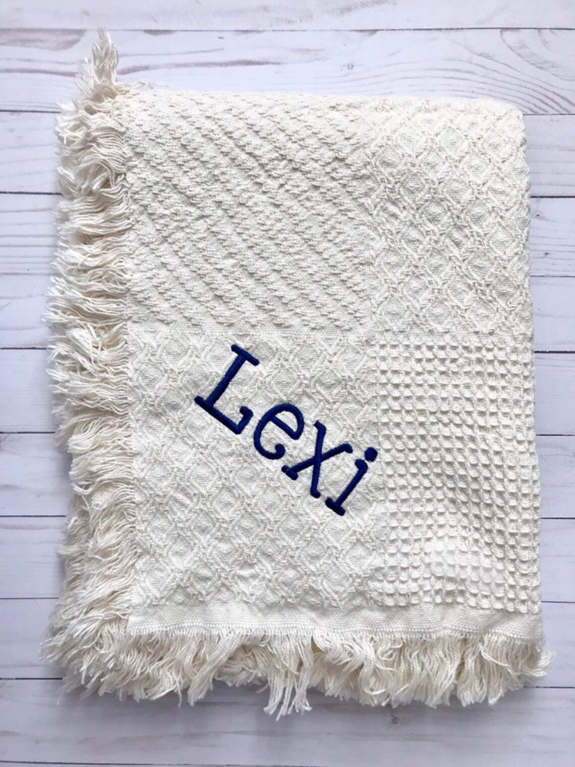 Monogrammed Throw // Embroidered Throw Etsy