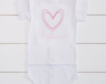 Girl's Valentine Shirt // Girl's Valentine Dog Bodysuit