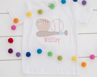 Boys Baseball Shirt // Embroidered Baseball Shirt