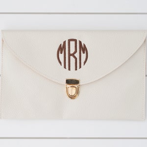 Monogrammed Envelope Clutch // Monogram Clutch image 1