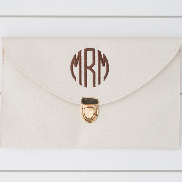 Monogrammed Envelope Clutch // Monogram Clutch