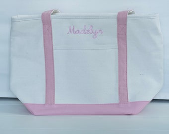 Monogram Canvas Tote // Embroidered Tote Bag