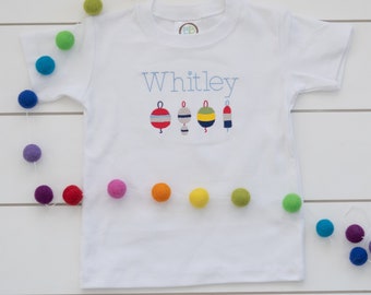 Boys Bouy Shirt // Embroidered Fishing Shirt