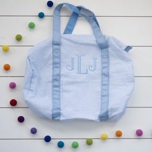 Monogram Toddler Duffle // Seersucker Toddler Duffle